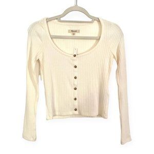 NWT Madewell Ribbed Cropped Long Sleeve Size XS